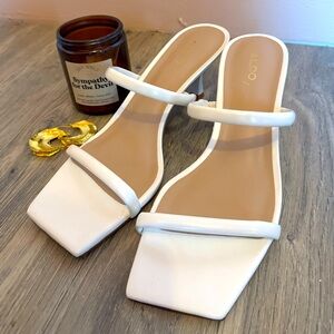 Aldo Kitti White Kitten Heel Sz 10